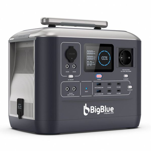 Портативна зарядна станція BigBlue CP1000 1000W 1075.2Wh (42-00104) 42-00104 фото