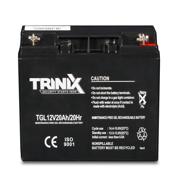 Акумуляторна батарея гелева 12В 20Аг Trinix TGL12V20Ah/20Hr GEL (44-00014) 44-00014 фото