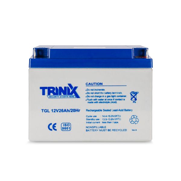 Акумуляторна батарея гелева 12В 26Аг Trinix TGL12V26Ah/20Hr GEL (44-00019) 44-00019 фото