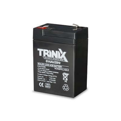 Акумуляторна батарея 6В 4Аг Trinix 6V4Ah/20Hr AGM свинцево-кислотна (44-00056) 44-00056 фото