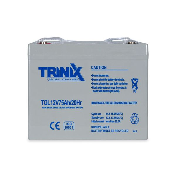 Акумуляторна батарея гелева 12В 75Аг Trinix TGL12V75Ah/20Hr GEL (44-00017) 44-00017 фото