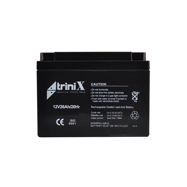 Акумуляторна батарея 12В 26Аг Trinix 12V26Ah/20Hr AGM свинцево-кислотна (44-00039) 44-00039 фото