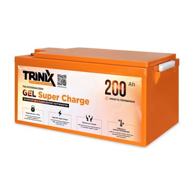 Акумуляторна батарея гелева 12В 200Аг Trinix TGL12V200Ah/20Hr GEL Super Charge (44-00064) 44-00064 фото