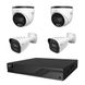 Комплект IP-відеонагляду на 4 камери TVT IP-Video Kit 4x4Mp (T/B) PoE: 2 купольні + 2 циліндричні 4Mp відеокамери + 4-канальний 6Mp відеореєстратор (77-00328-1) 77-00328-1 фото 1